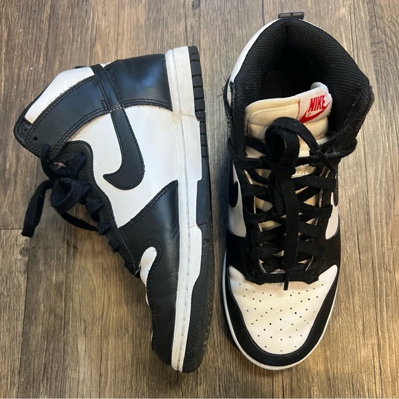 Nike Dunk High Black White Athletic Sneakers Logo High Top Unisex Basketball 7 - Picture 3 of 11